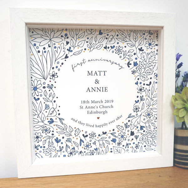 Personalised 1st Anniversary Frame - Ant Design Gifts