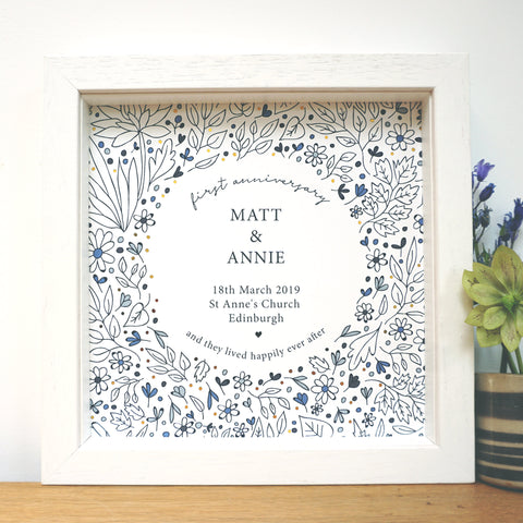 Personalised 1st Anniversary Frame - Ant Design Gifts