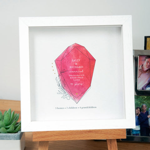 Personalised 40th Anniversary Gift - Ant Design Gifts