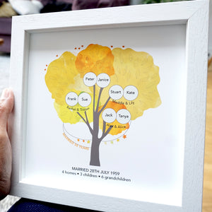 Personalised 50th Anniversary Family Tree - Ant Design Gifts