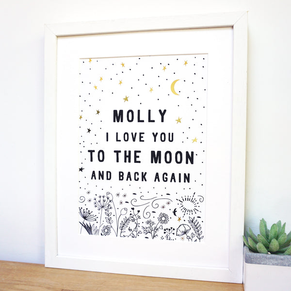 I Love You to the Moon and Back Again - Ant Design Gifts