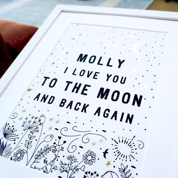 I Love You to the Moon and Back Again - Ant Design Gifts