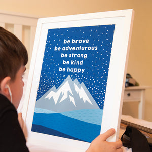 Be Brave, Be Adventurous Art Print - Ant Design Gifts