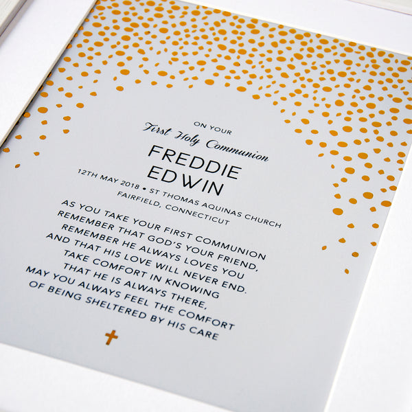 Personalised Baptism Gift with Gold - Ant Design Gifts