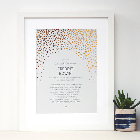 Personalised Baptism Gift with Gold - Ant Design Gifts